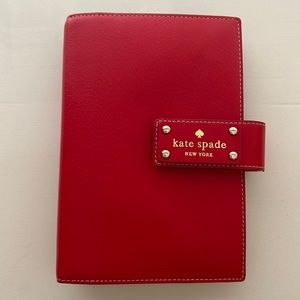 Kate Spade Red Snap Planner personal size